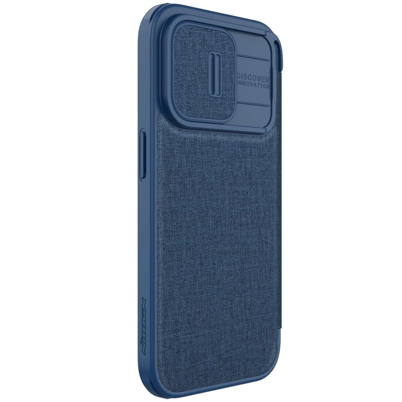 Apple iPhone 15 Pro чехол синий NILLKIN QIN PRO LEATHER (CLOTH VERSION)
