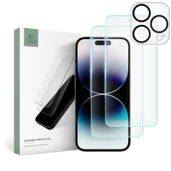 iPhone iPhone 15 Pro aizsargstikls TECH-PROTECT SUPREME SET Apple iPhone 15 Pro
