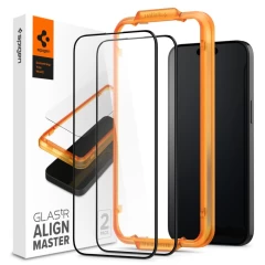 iPhone iPhone 15 Pro aizsargstikls SPIGEN ALM GLASS FC 2-PACK Apple iPhone 15 Pro