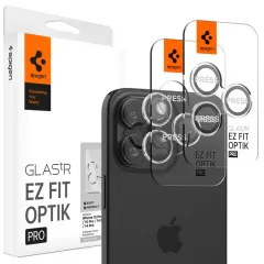 iPhone iPhone 15 Pro aizsargstikls SPIGEN OPTIK.TR ”EZ FIT” CAMERA PROTECTOR 2-PACK Apple iPhone 15 Pro