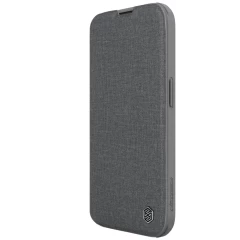 Apple iPhone 15 Pro чехол серый NILLKIN QIN PRO LEATHER (CLOTH VERSION)