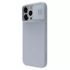 Apple iPhone 15 Pro чехол серый NILLKIN CAMSHIELD SILKY MAGNETIC SILICON