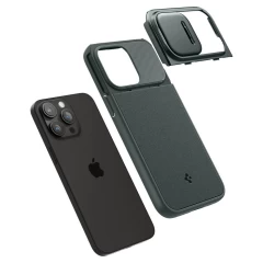 Apple iPhone 15 Pro vāciņš zaļš SPIGEN OPTIK ARMOR MAG MAGSAFE