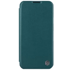 Apple iPhone 15 Pro fodral grön NILLKIN QIN PRO LEATHER (PLAIN VERSION)