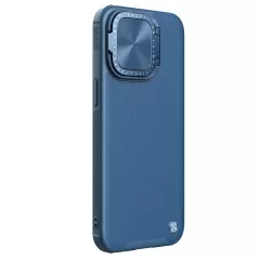 Apple iPhone 15 Pro чехол синий NILLKIN CAMSHIELD PROP LEATHER MAGNETIC