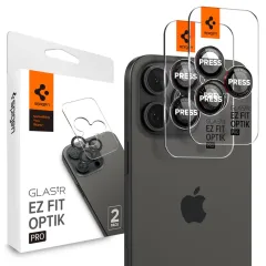 iPhone iPhone 15 Pro aizsargstikls SPIGEN OPTIK PRO L-SERIES GLAS.TR ”EZ FIT” CAMERA PROTECTOR 2-PACK Apple iPhone 15 Pro