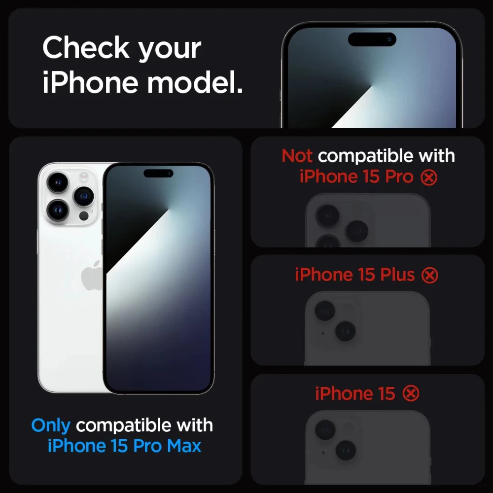 Apple iPhone 15 Pro Max Tempered glass  SPIGEN GLAS.TR ”EZ FIT” 2-PACK