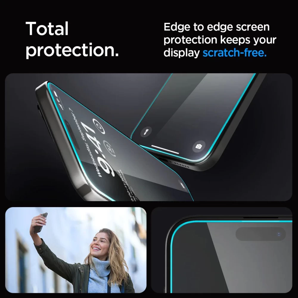 Apple iPhone 15 Pro Max Tempered glass  SPIGEN GLAS.TR ”EZ FIT” 2-PACK