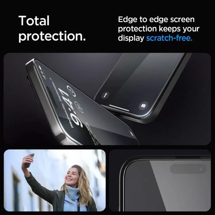 Apple iPhone 15 Pro Max apsauginis stiklas  SPIGEN GLAS.TR ”EZ FIT” FC