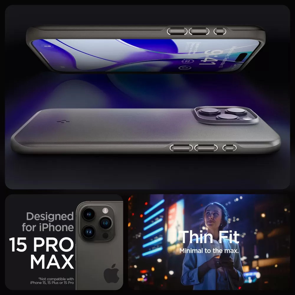 Apple iPhone 15 Pro Max suojakuori  SPIGEN THIN FIT