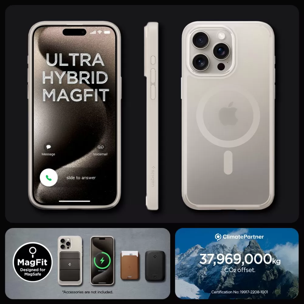 Apple iPhone 15 Pro Max dėklas  SPIGEN ULTRA HYBRID MAG MAGSAFE