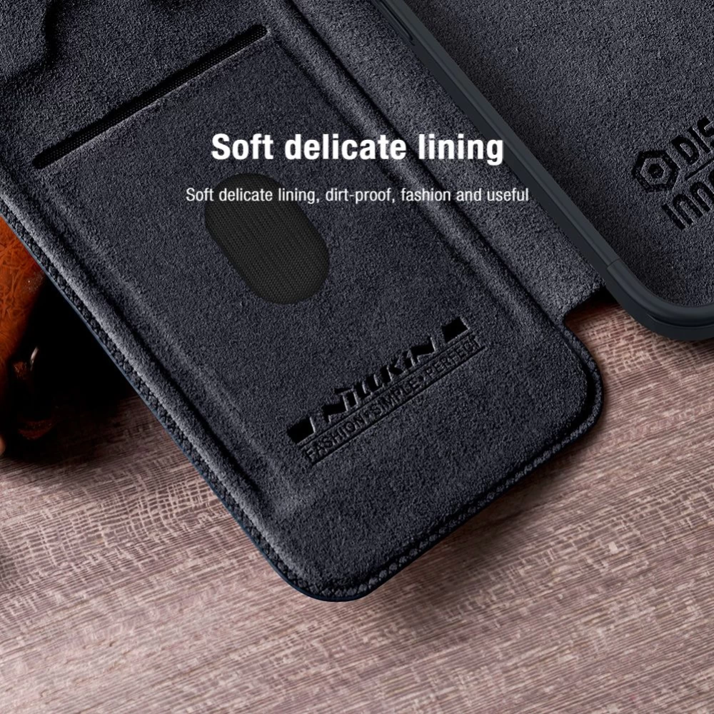 Apple iPhone 15 Pro Max suojakotelo ruskea NILLKIN QIN PRO LEATHER