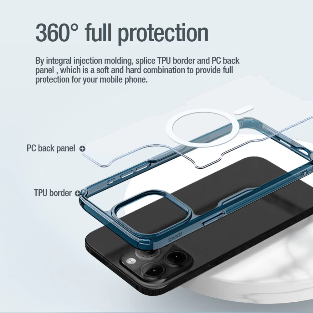 Apple iPhone 15 Pro Max ümbris läbipaistev NILLKIN TPU PRO MAGNETIC