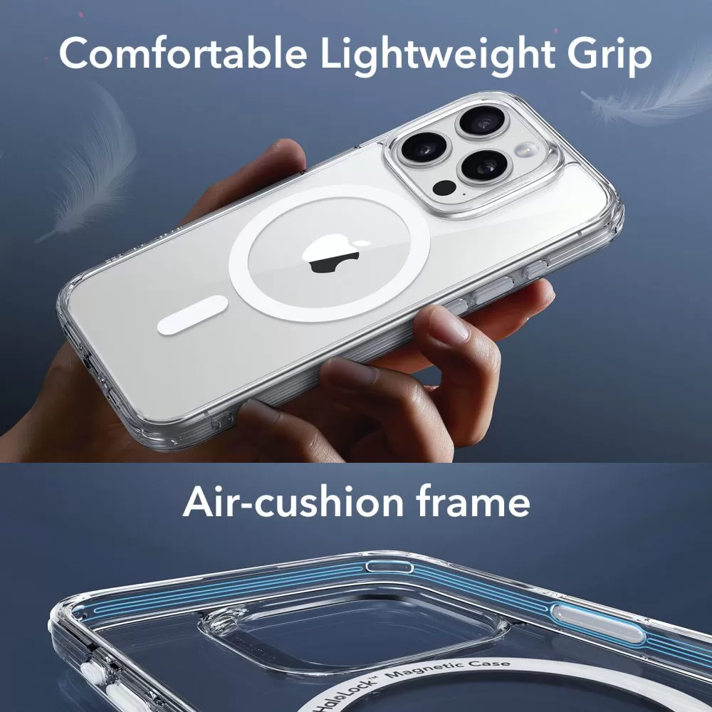 Apple iPhone 15 Pro Max suojakuori läpinäkyvä ESR CLASSIC PRO SET HALOLOCK MAGSAFE