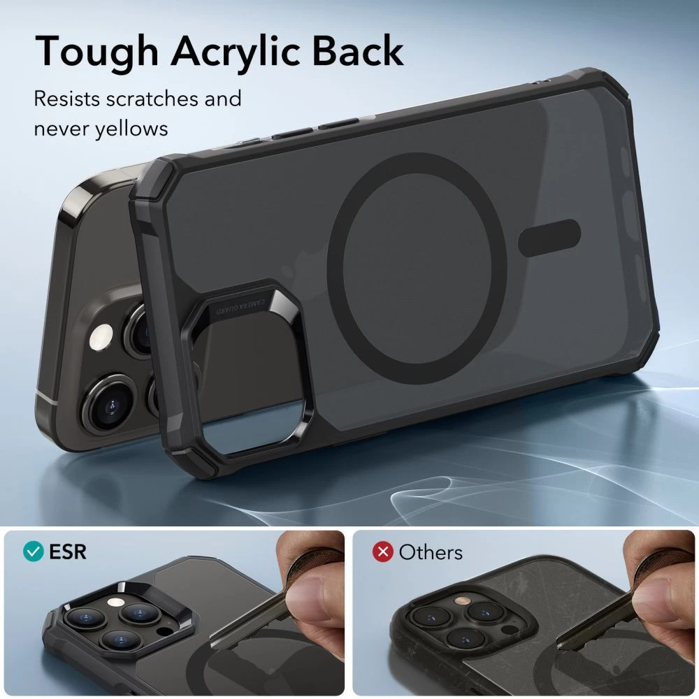 Apple iPhone 15 Pro Max suojakuori musta ESR AIR ARMOR HALOLOCK MAGSAFE