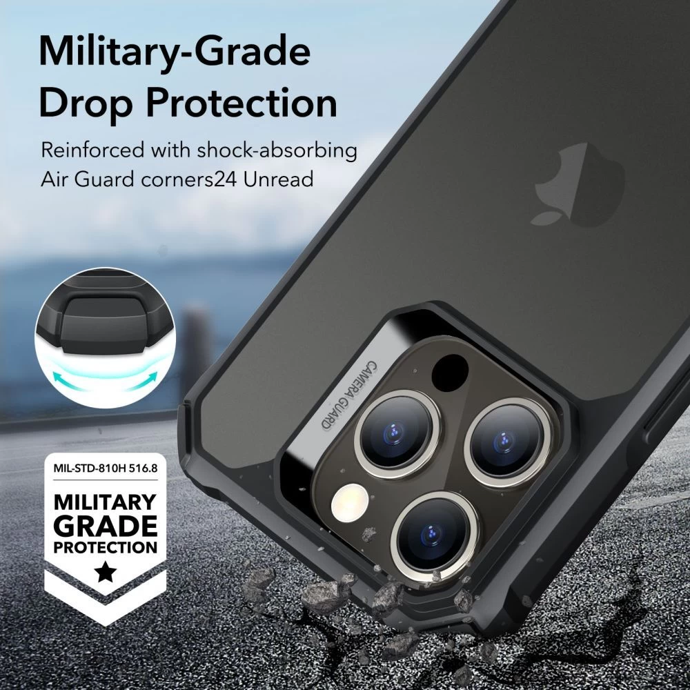 Apple iPhone 15 Pro Max suojakuori musta ESR AIR ARMOR
