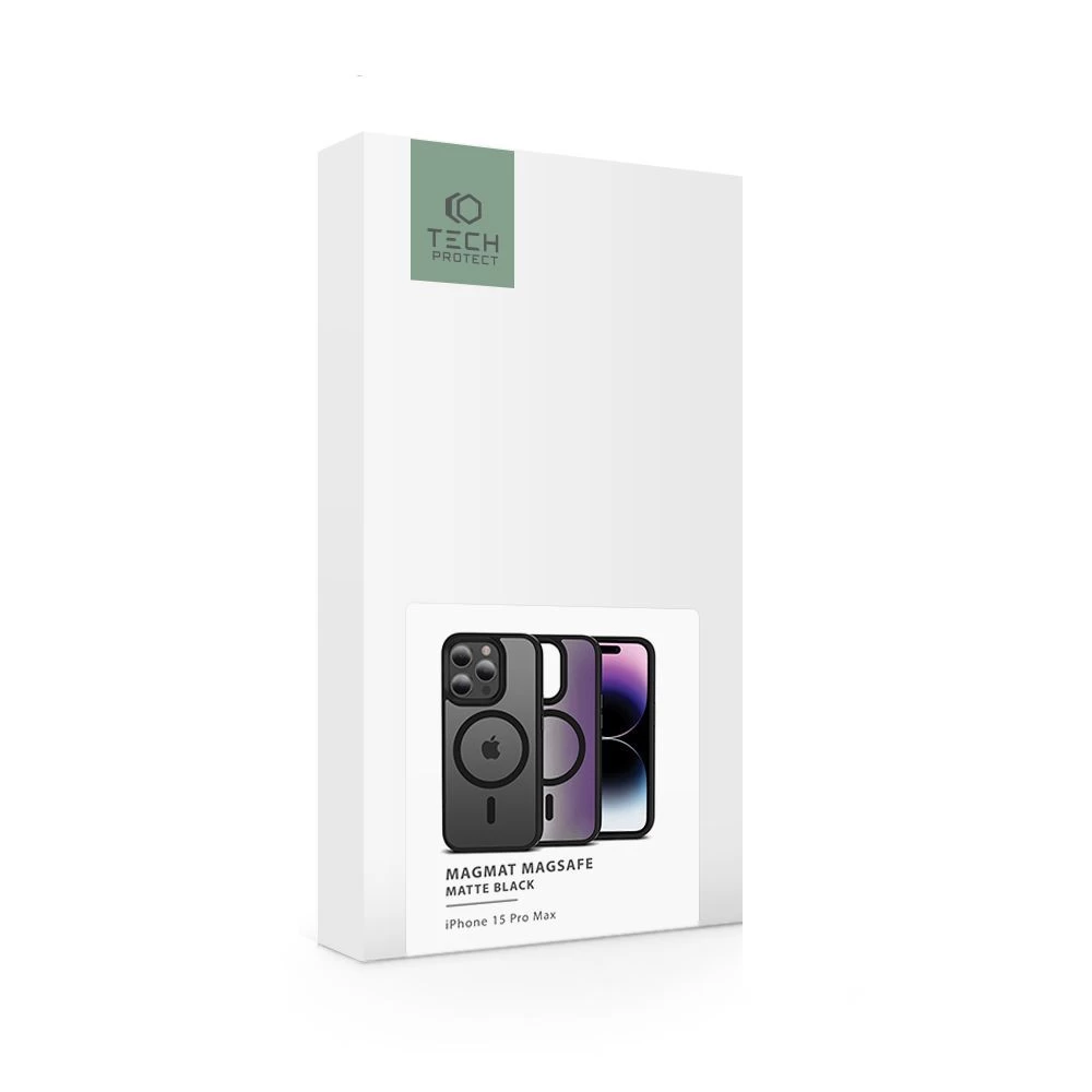 Apple iPhone 15 Pro Max suojakuori musta TECH-PROTECT MAGMAT MAGSAFE
