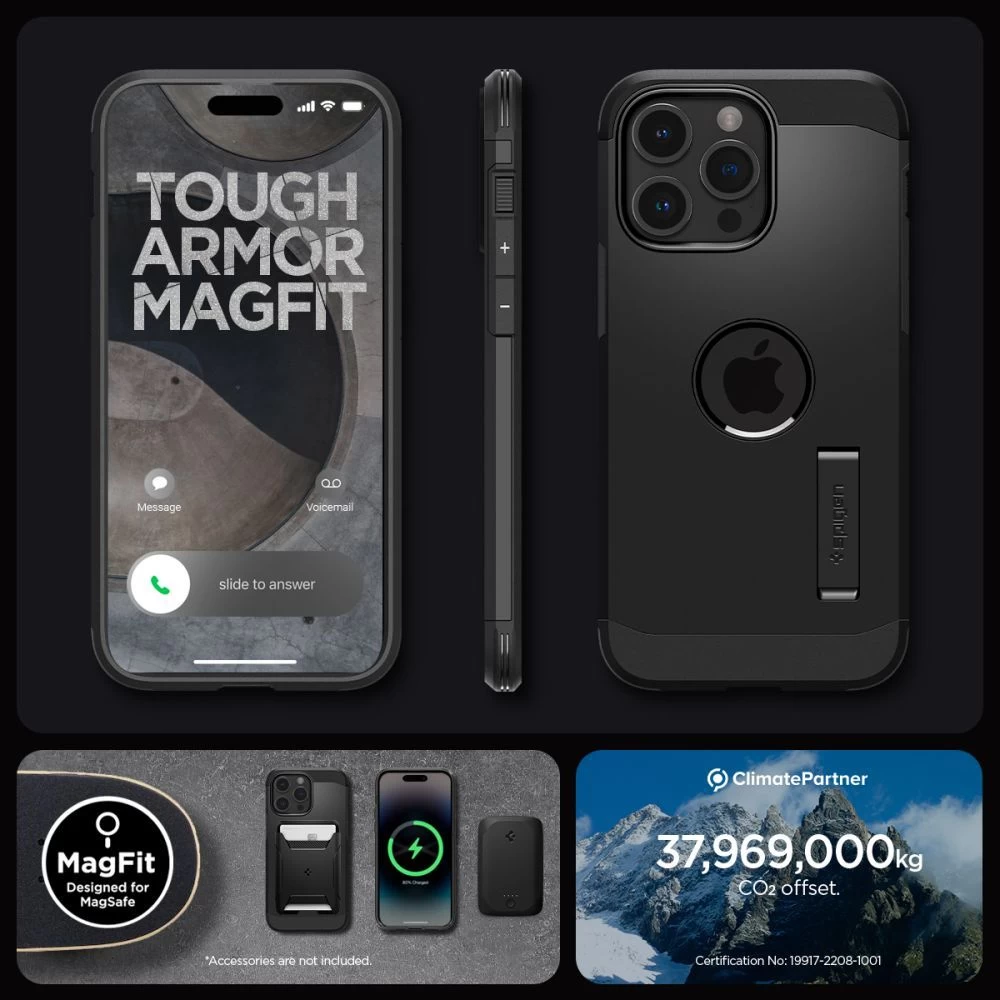 Apple iPhone 15 Pro Max case black SPIGEN TOUGH ARMOR MAG MAGSAFE