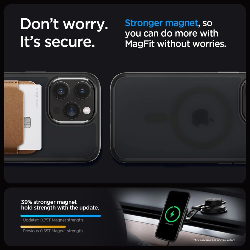 Apple iPhone 15 Pro Max suojakuori musta SPIGEN ULTRA HYBRID MAG MAGSAFE