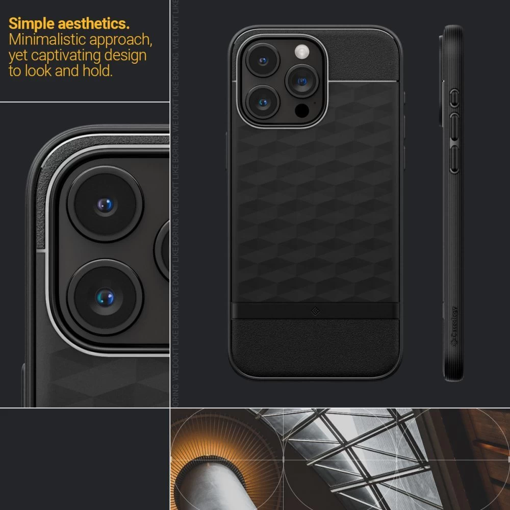 Apple iPhone 15 Pro Max suojakuori musta CASEOLOGY PARALLAX MAG MAGSAFE