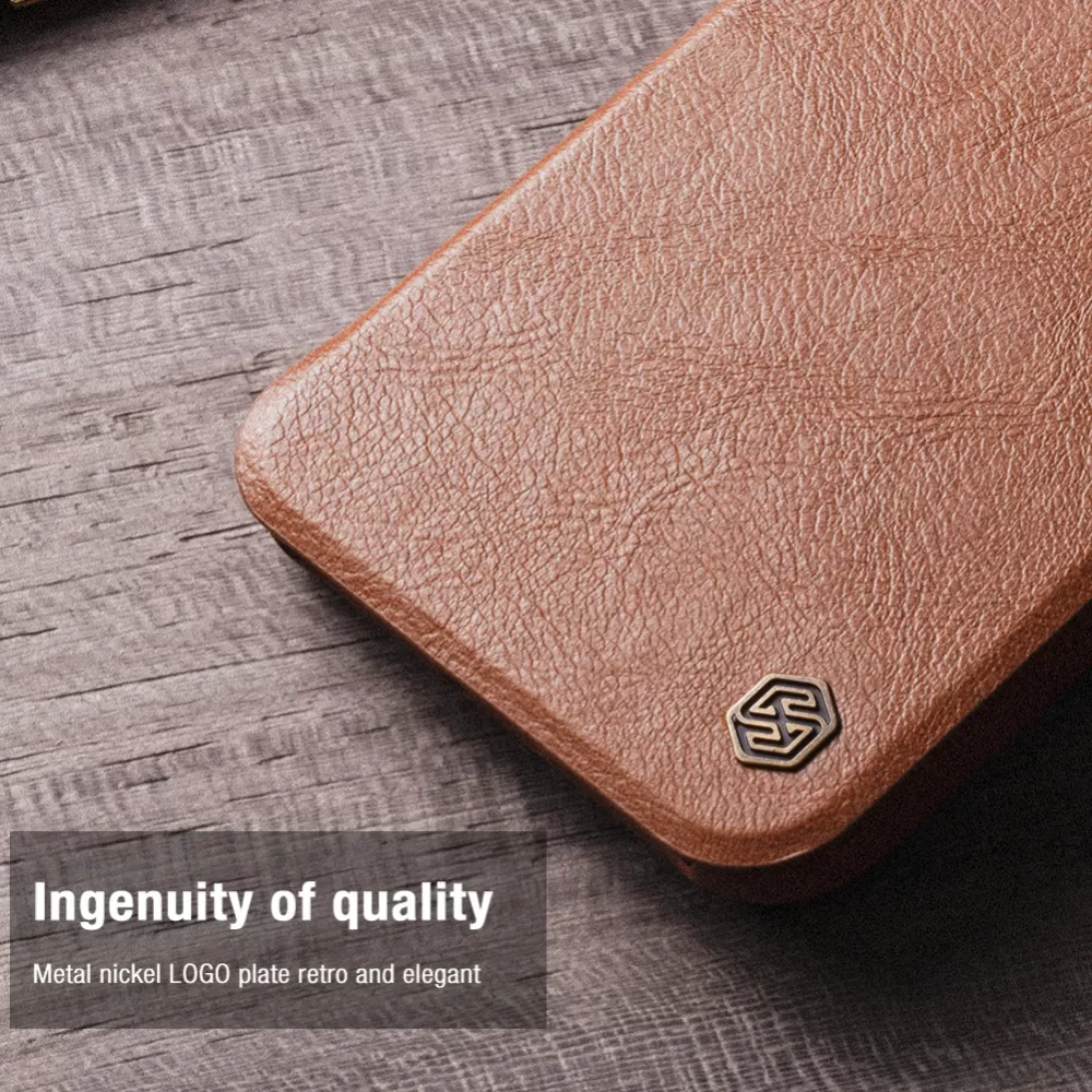 Apple iPhone 15 Pro Max suojakotelo punainen NILLKIN QIN PRO LEATHER