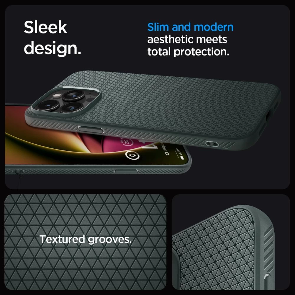 Apple iPhone 15 Pro Max skal grön SPIGEN LIQUID AIR