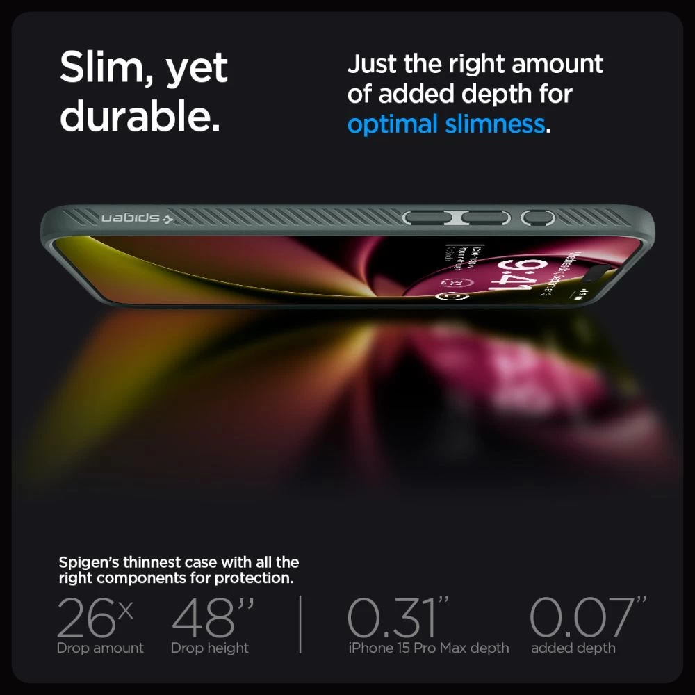 Apple iPhone 15 Pro Max vāciņš zaļš SPIGEN LIQUID AIR