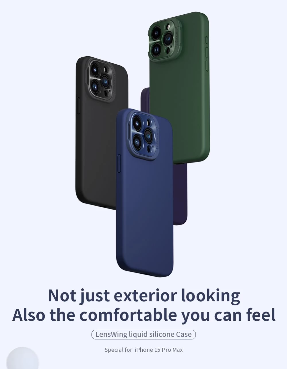 Apple iPhone 15 Pro Max suojakuori vihreä NILLKIN LENSWING MAGNETIC