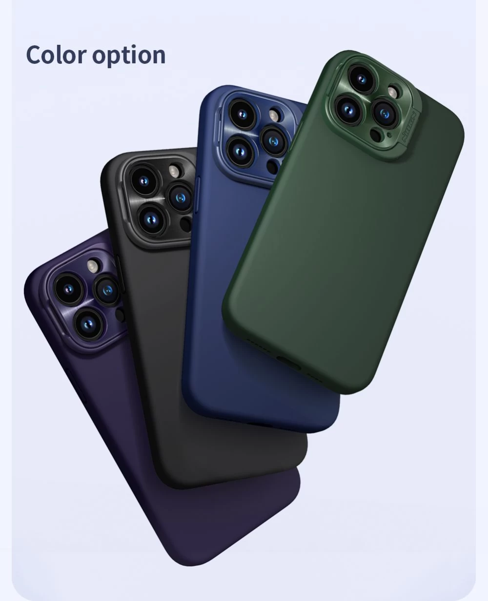 Apple iPhone 15 Pro Max suojakuori vihreä NILLKIN LENSWING MAGNETIC