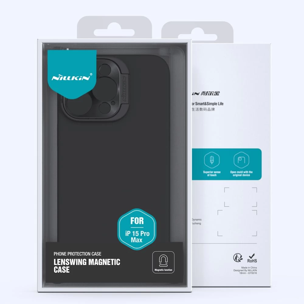 Apple iPhone 15 Pro Max suojakuori vihreä NILLKIN LENSWING MAGNETIC