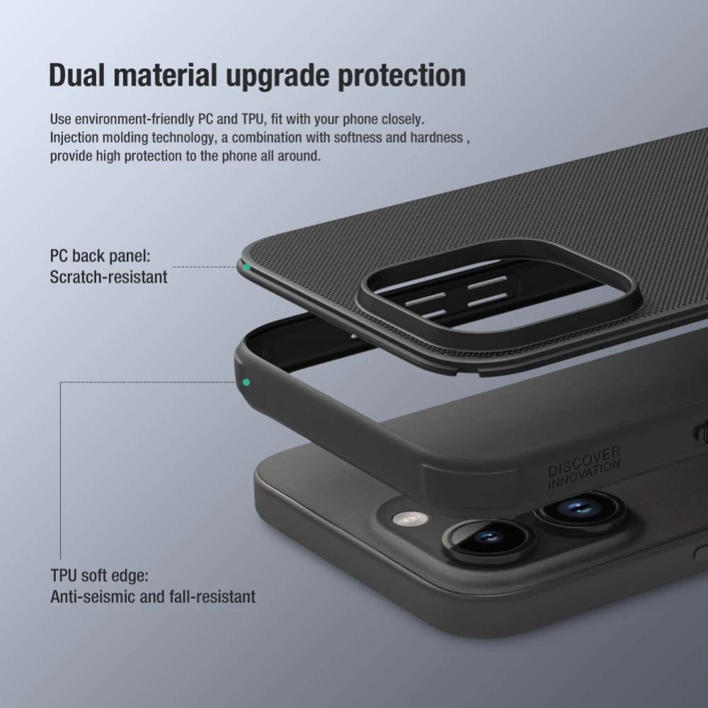Apple iPhone 15 Pro Max suojakuori vihreä NILLKIN SUPER FROSTED SHIELD PRO