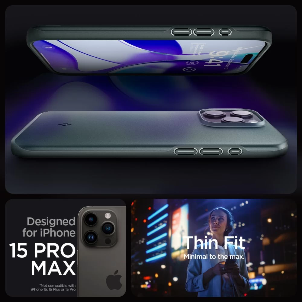 Apple iPhone 15 Pro Max ümbris roheline SPIGEN THIN FIT