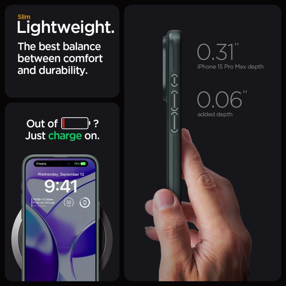 Apple iPhone 15 Pro Max ümbris roheline SPIGEN THIN FIT