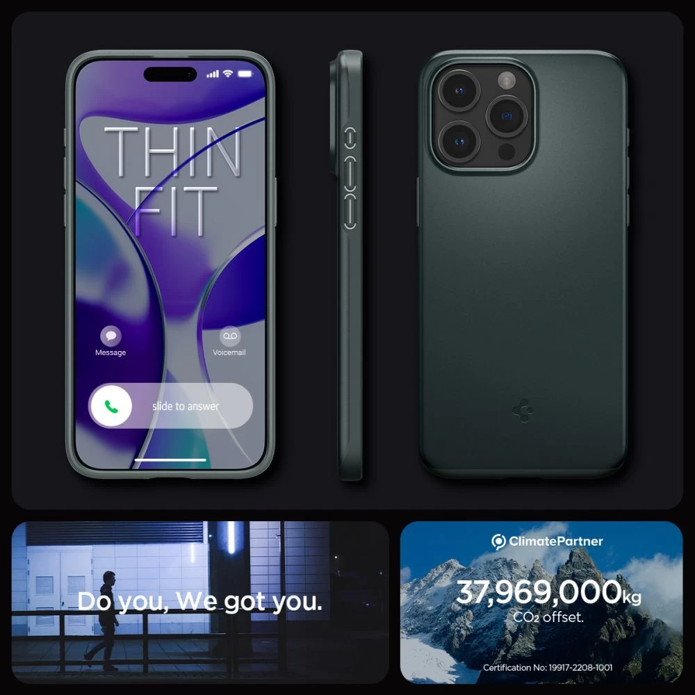 Apple iPhone 15 Pro Max ümbris roheline SPIGEN THIN FIT