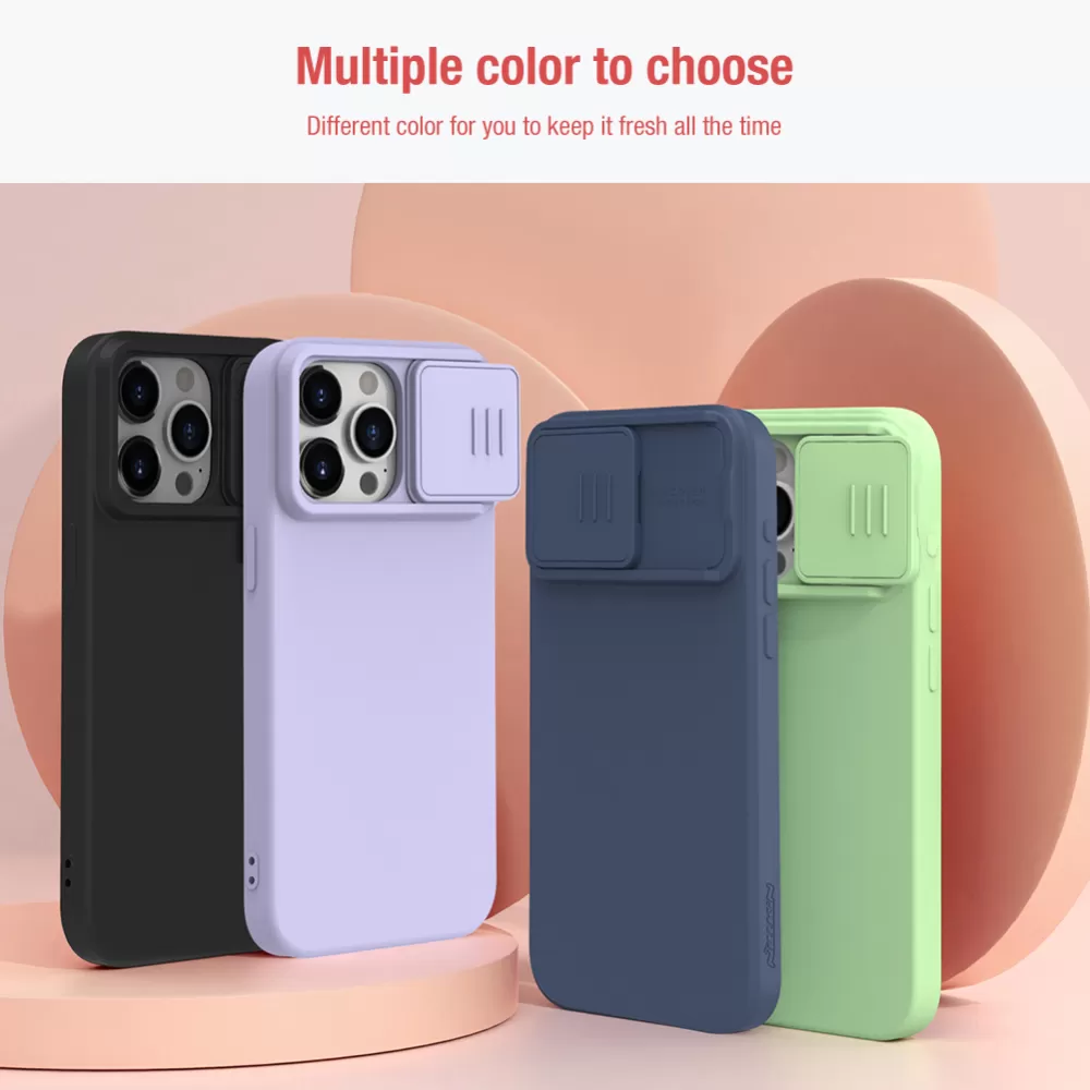 Apple iPhone 15 Pro Max чехол зеленый NILLKIN CAMSHIELD SILKY MAGNETIC SILICON