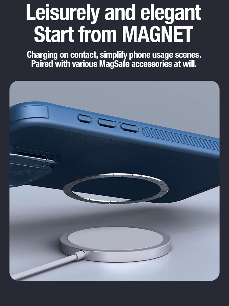 Apple iPhone 15 Pro Max suojakuori vihreä NILLKIN CAMSHIELD PROP LEATHER MAGNETIC