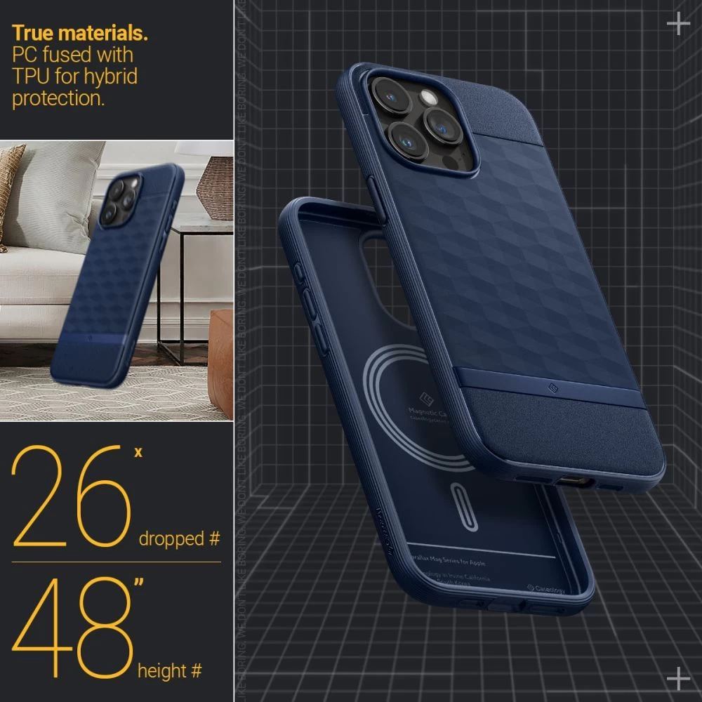 Apple iPhone 15 Pro Max ümbris sinine CASEOLOGY PARALLAX MAG MAGSAFE