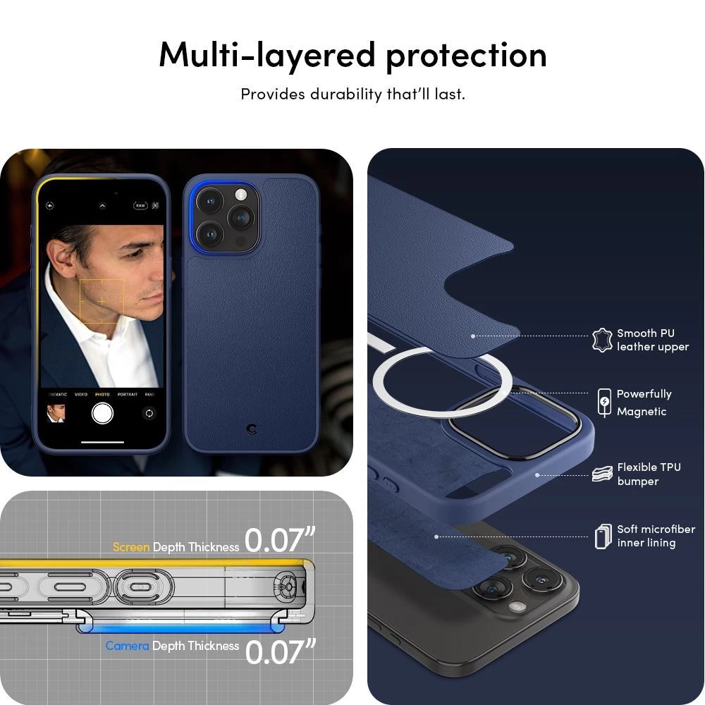 Apple iPhone 15 Pro Max suojakuori sininen SPIGEN CYRILL KAJUK MAG MAGSAFE