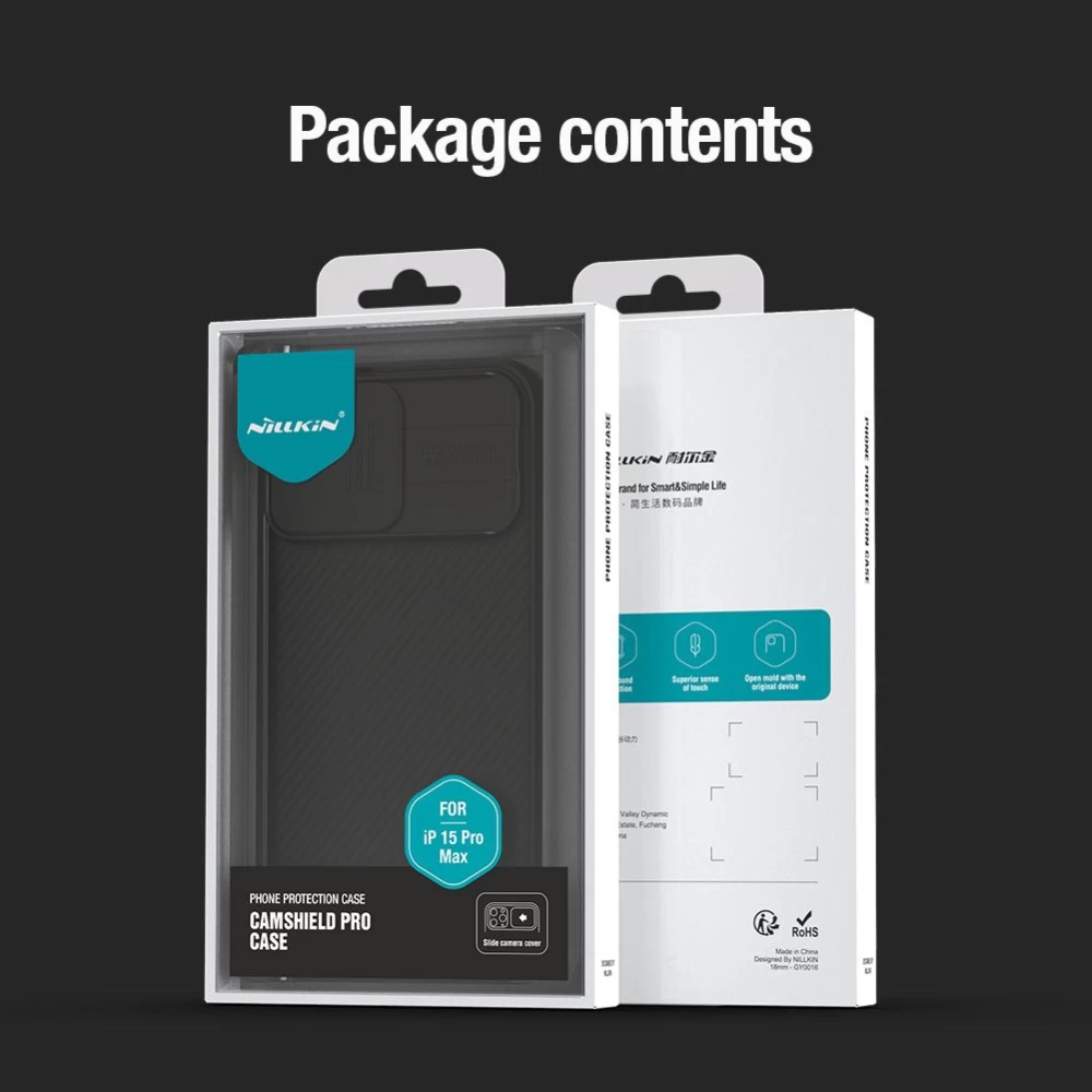 Apple iPhone 15 Pro Max suojakuori sininen NILLKIN CAMSHIELD PRO