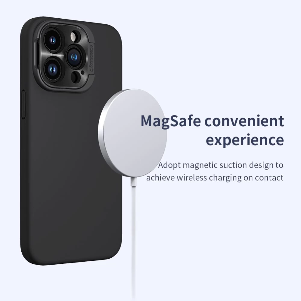 Apple iPhone 15 Pro Max suojakuori sininen NILLKIN LENSWING MAGNETIC