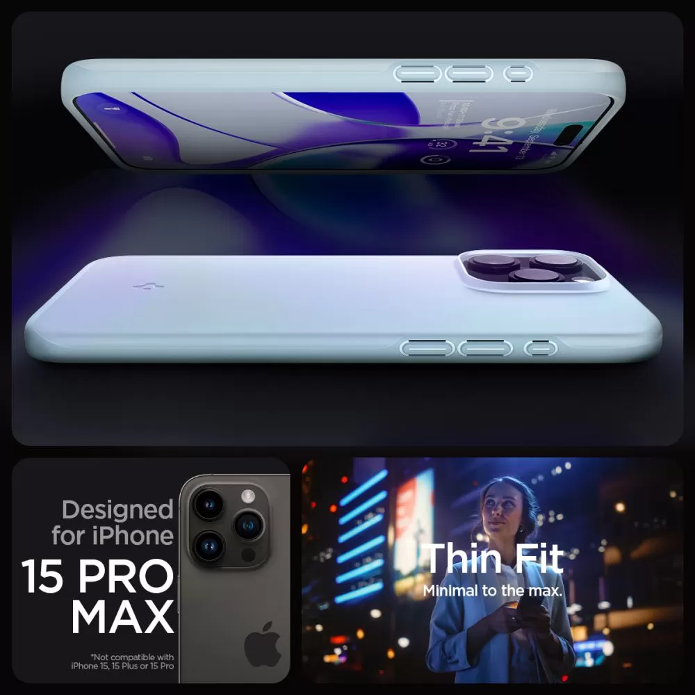 Apple iPhone 15 Pro Max ümbris sinine SPIGEN THIN FIT