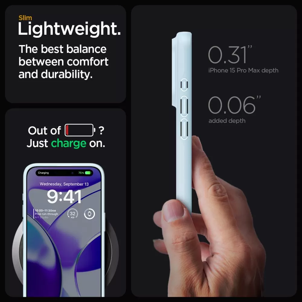 Apple iPhone 15 Pro Max ümbris sinine SPIGEN THIN FIT