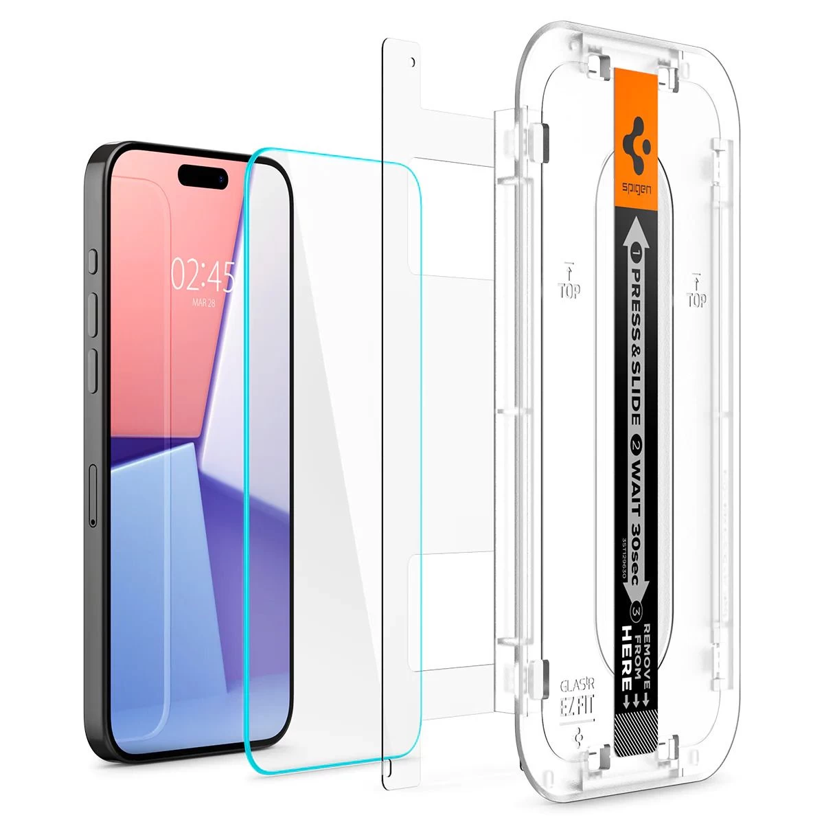 Apple iPhone 15 Pro Max Tempered glass  SPIGEN GLAS.TR ”EZ FIT” 2-PACK