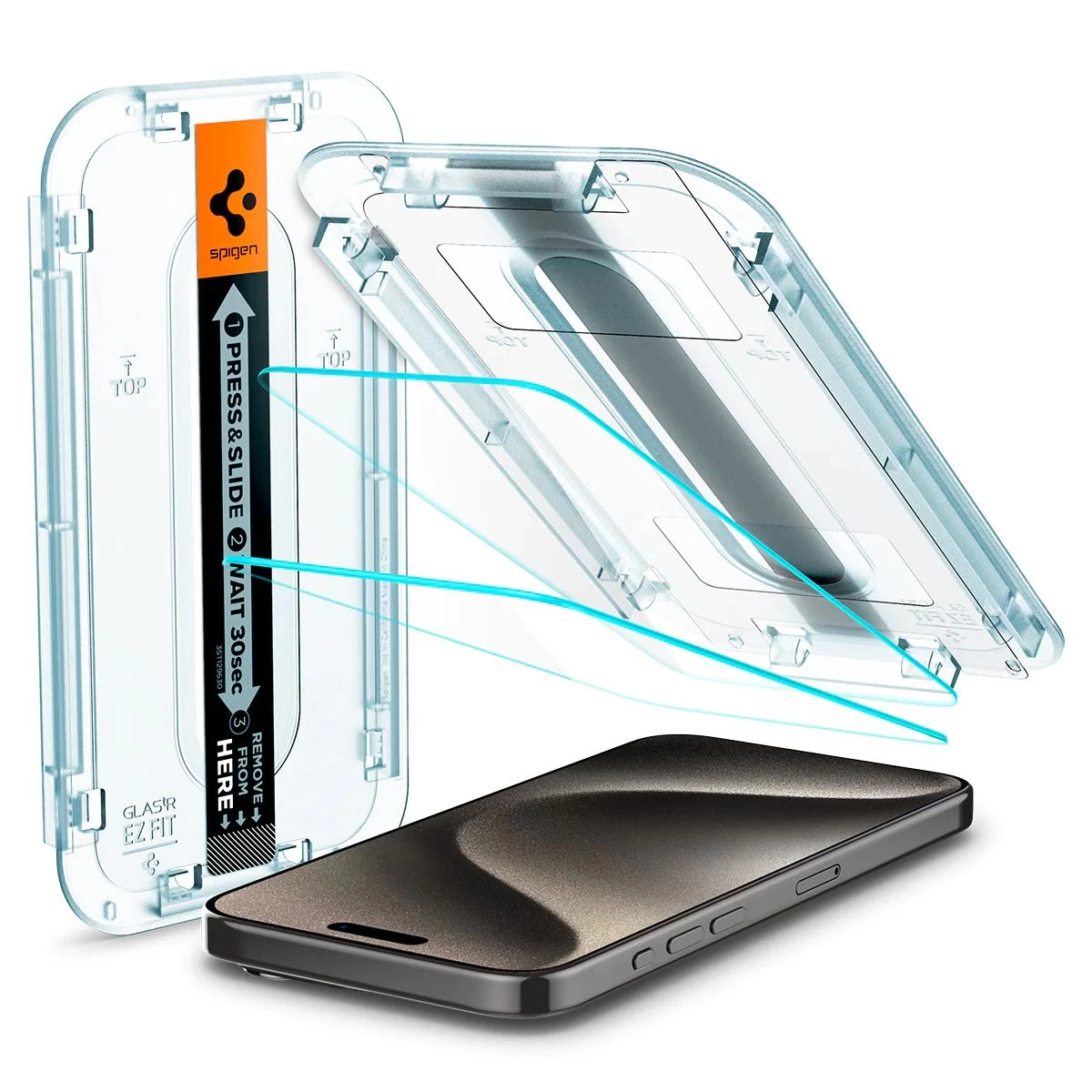 Apple iPhone 15 Pro Max Tempered glass  SPIGEN GLAS.TR ”EZ FIT” 2-PACK