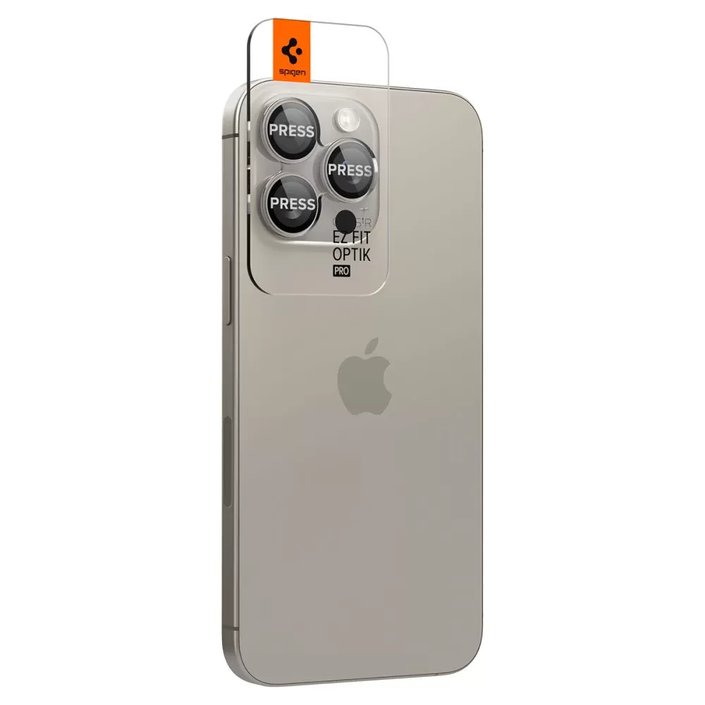 Apple iPhone 15 Pro Max apsauginis stiklas  SPIGEN OPTIK.TR ”EZ FIT” CAMERA PROTECTOR 2-PACK