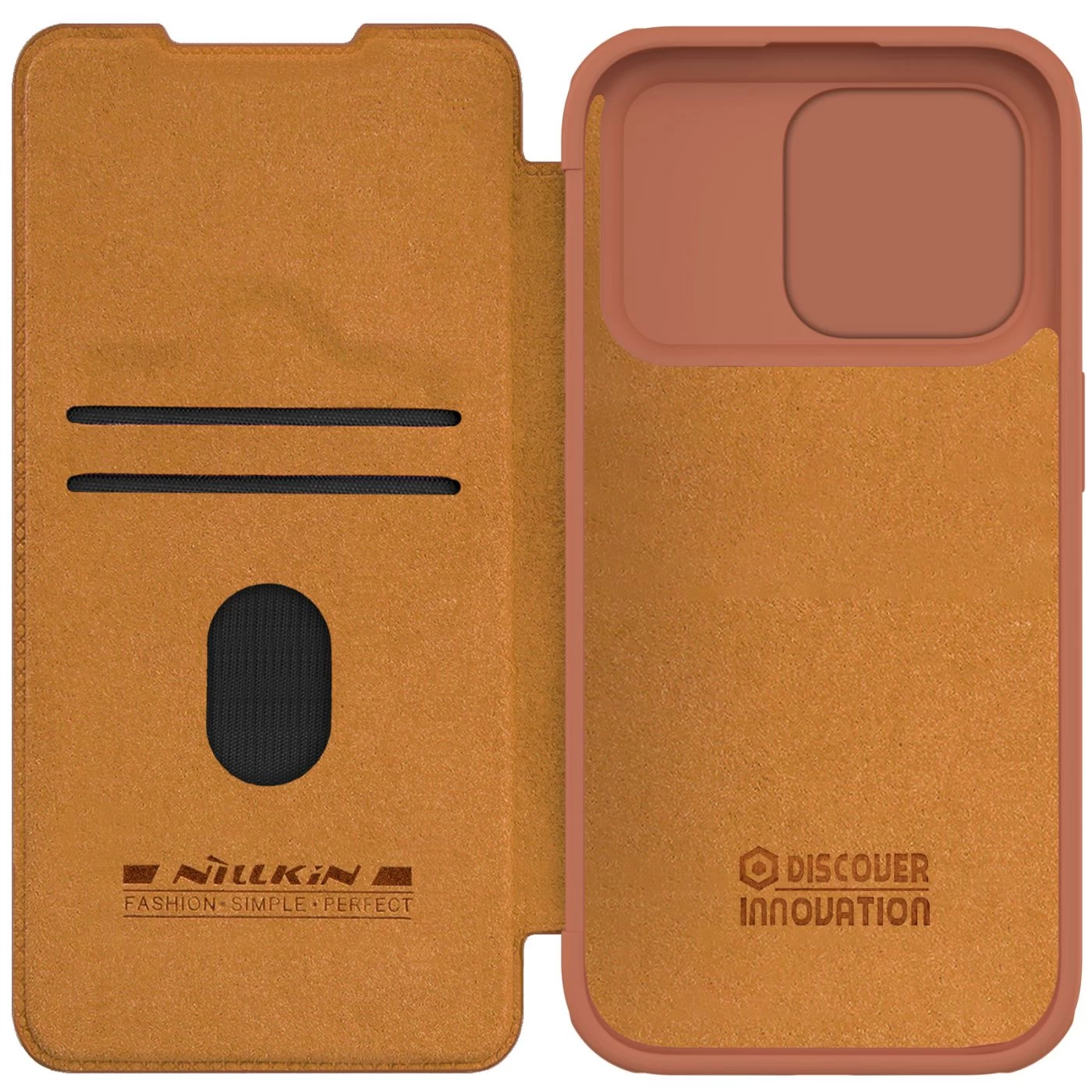 Apple iPhone 15 Pro Max suojakotelo ruskea NILLKIN QIN PRO LEATHER
