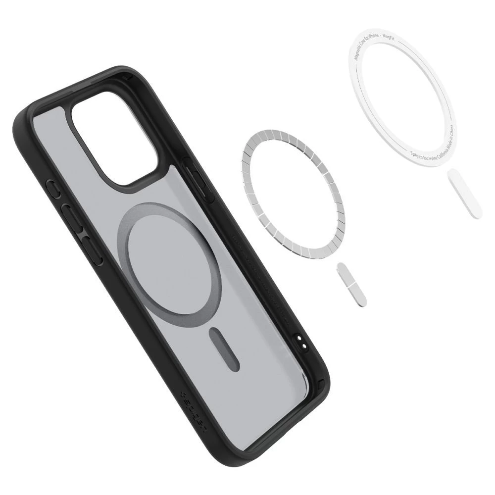 Apple iPhone 15 Pro Max suojakuori musta SPIGEN ULTRA HYBRID MAG MAGSAFE