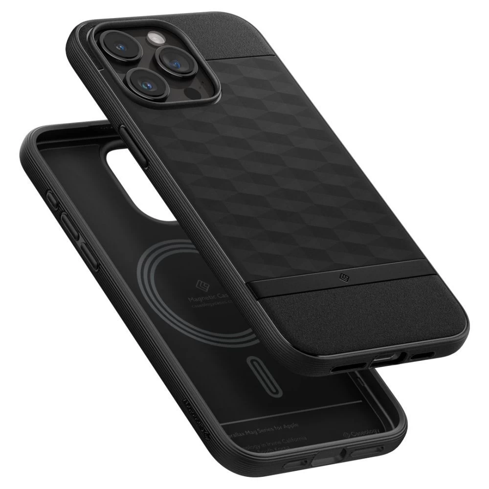 Apple iPhone 15 Pro Max suojakuori musta CASEOLOGY PARALLAX MAG MAGSAFE