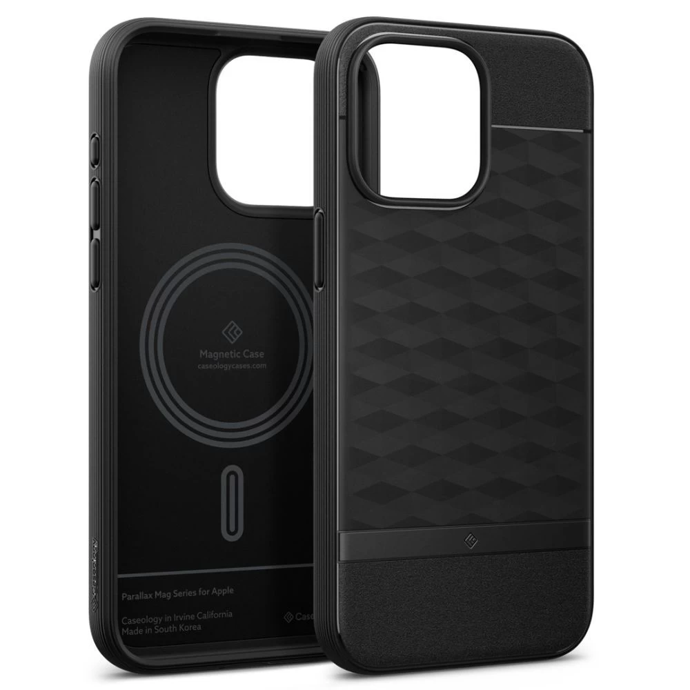 Apple iPhone 15 Pro Max suojakuori musta CASEOLOGY PARALLAX MAG MAGSAFE