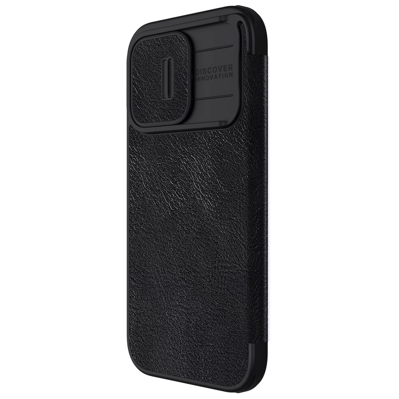 Apple iPhone 15 Pro Max suojakotelo musta NILLKIN QIN PRO LEATHER